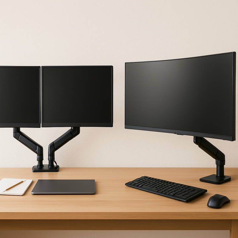 Ultrawide monitor met meerdere applicaties naast elkaar voor optimale workflow