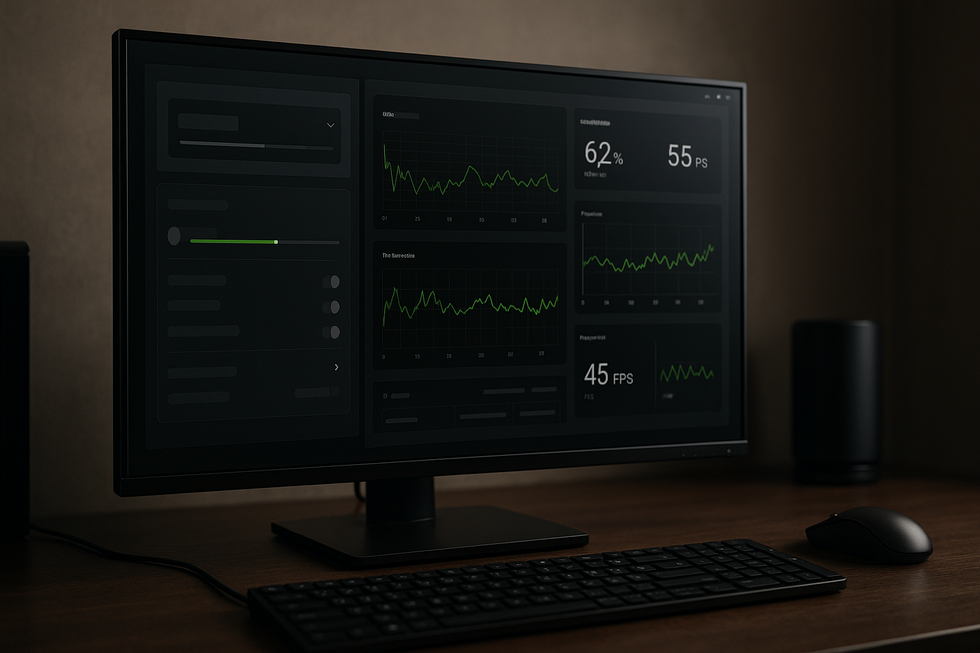 Screenshot van NVIDIA's nieuwe app-interface met GPU-instellingen