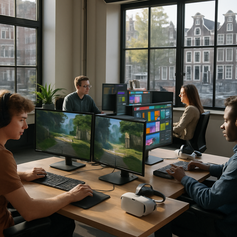 Game developers werken aan prototypes in Nederlandse studio